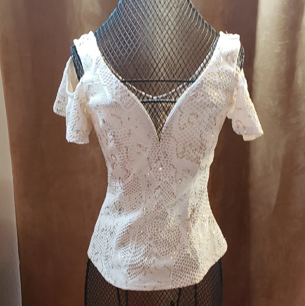 Boston Proper sequined top NWOT
